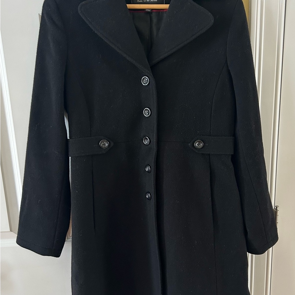 Women’s black coat - medium, wool
